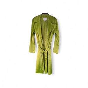 Spiegel Apple Green Belted Satin Jacket Size 12